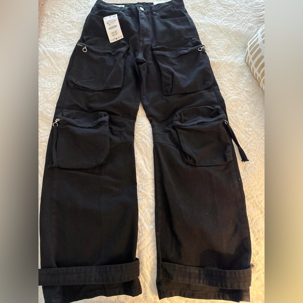 Zara Men's Dark Cargo Pants